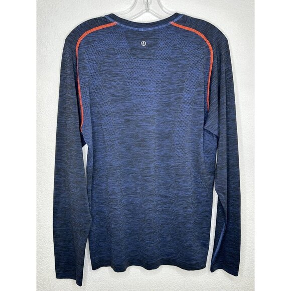 Lululemon Shirt Mens M/L Blue Metal Vent Tech Mesh Lightweight Athletic Gym - Picture 2 of 13
